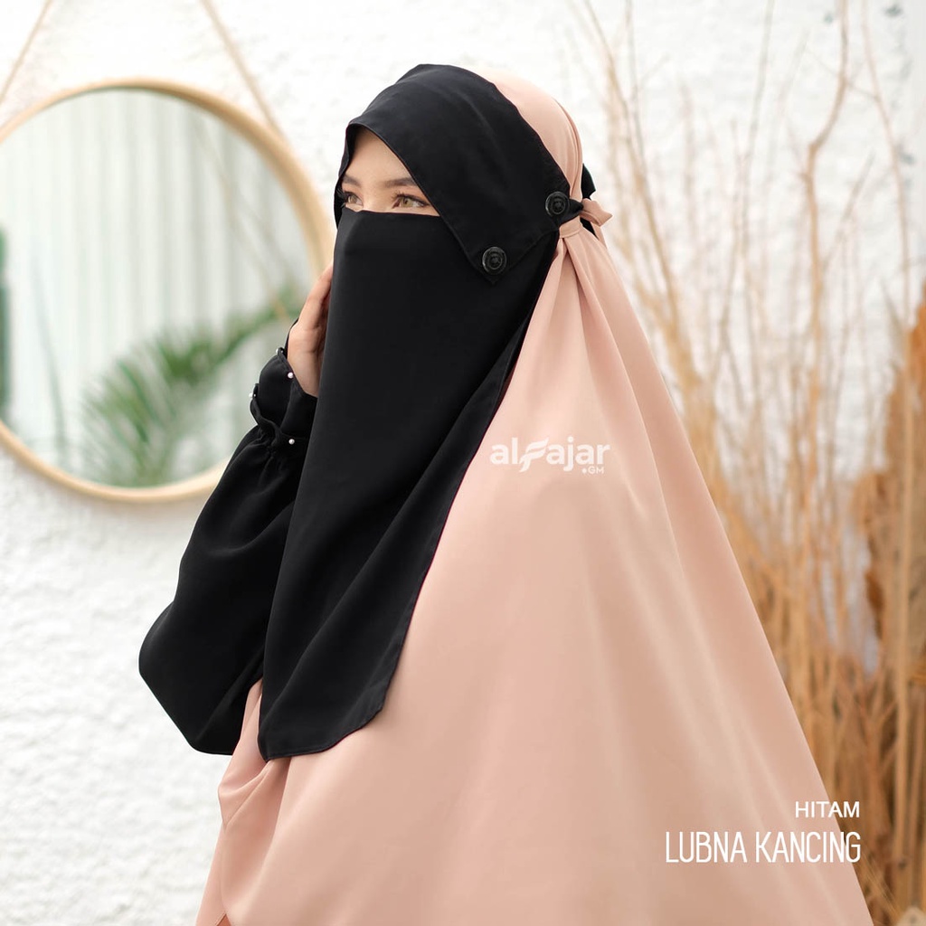 Cadar Niqab Tali Poni Cantik Kekinian Lubna Kancing Ceruti Babydoll by Alfajar Griya Muslim