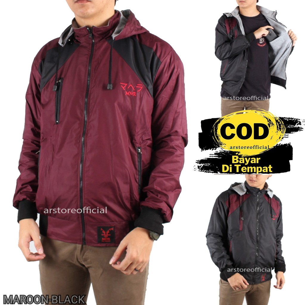 Jaket Parasut Rocket Line / Jaket Pria Taslan Waterproof