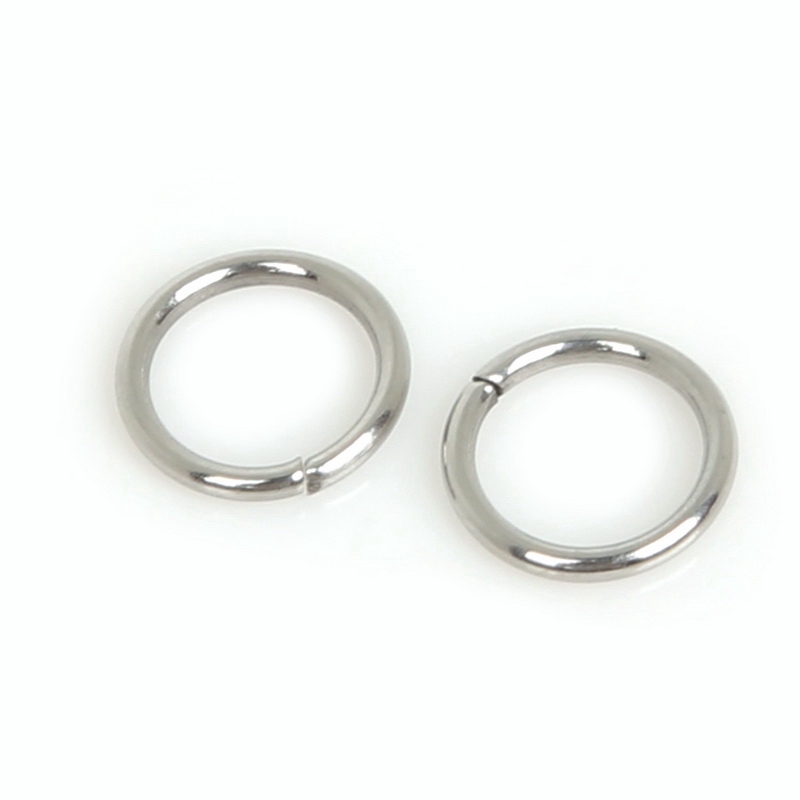 200pcs Jump Ring Bahan Stainless Steel Ukuran 4 / 5 / 6 / 7 / 8 / 9 / 10mm Untuk Membuat Perhiasan