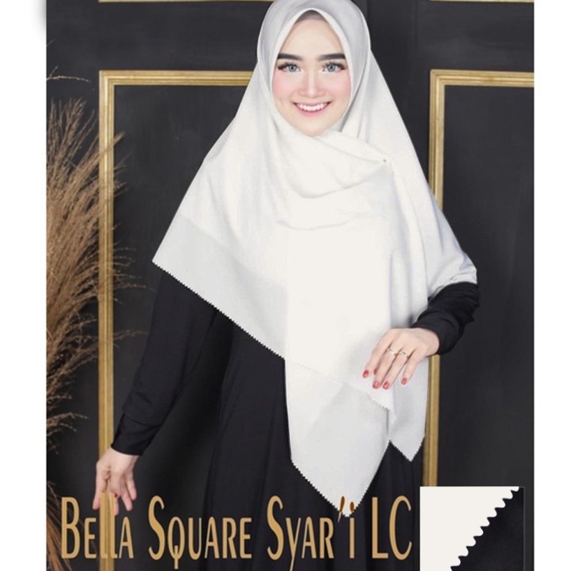 Bella Lasercut Jumbo / Syar'i 140x140 /Hijab Syar'i / Hijab Segiempat / Hijab Bella Lasercut