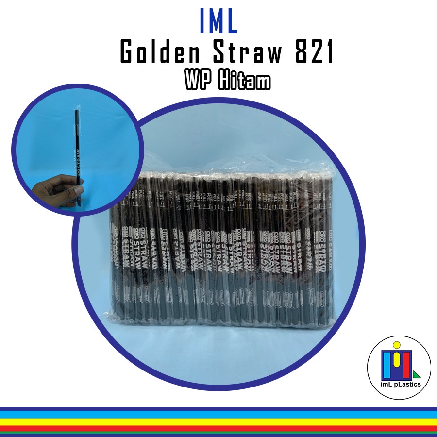 Sedotan Golden Straw 821 Bungkus Plastik Higienis - 500pcs