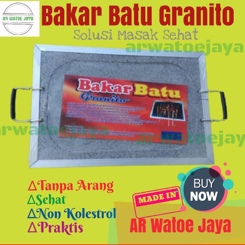 BATU BAKAR GRANITO / ALAT PANGGANG BAKAR SEHAT/Bakar Batu Termurah