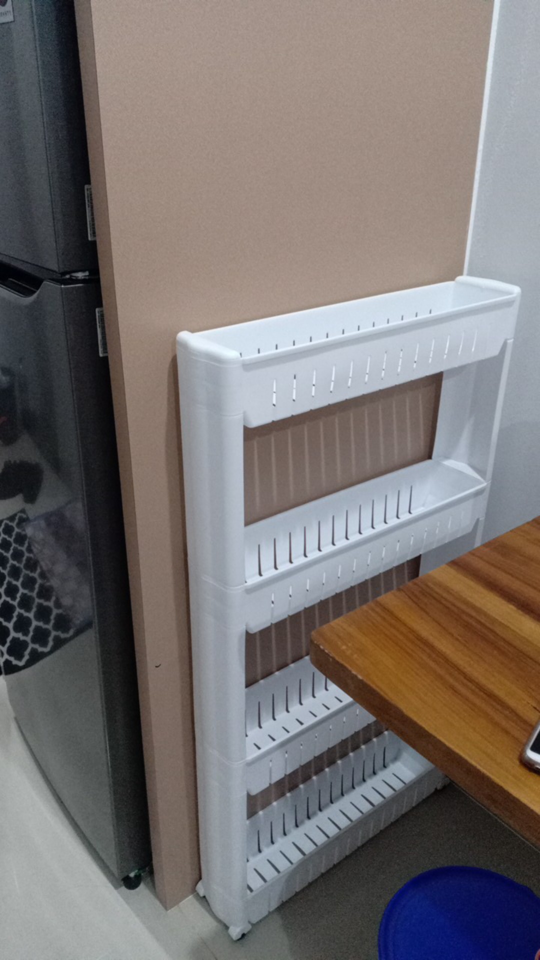 Shabbhy Rak Dorong Sudut Alat Dapur Kamar Mandi Organizer