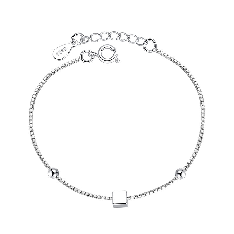 [Ready Stock]Simple Fashion Personality Silver Plated XINGX Square Bracelet