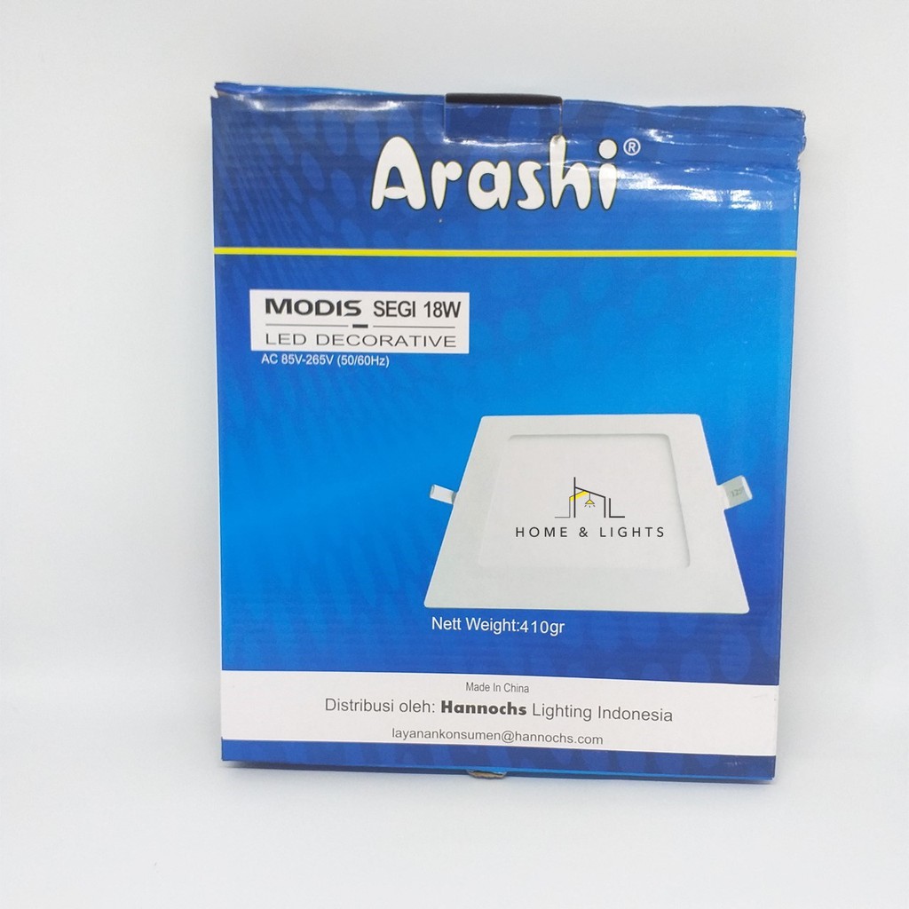 Downlight LED Panel Segi 8 inch 18W / Lampu Panel LED / Arashi Modis Segi