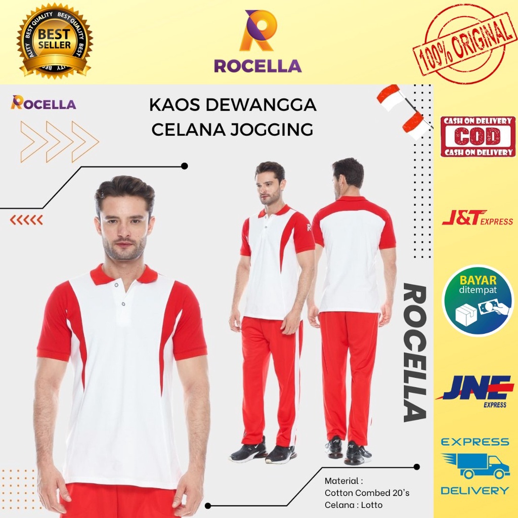 ROCELLA SETELAN KAOS DEWANGGA DAN CELANA JOGGING - SETELAN OLAHRAGA PRIA