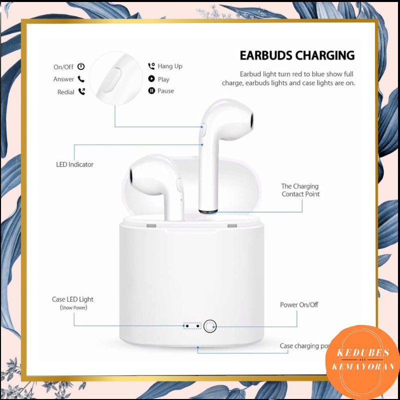 HBQ i7 Twinss Wireless Earphone Mini Bluetooth Stereo Earbuds [FREE BUBBLE] [KK]