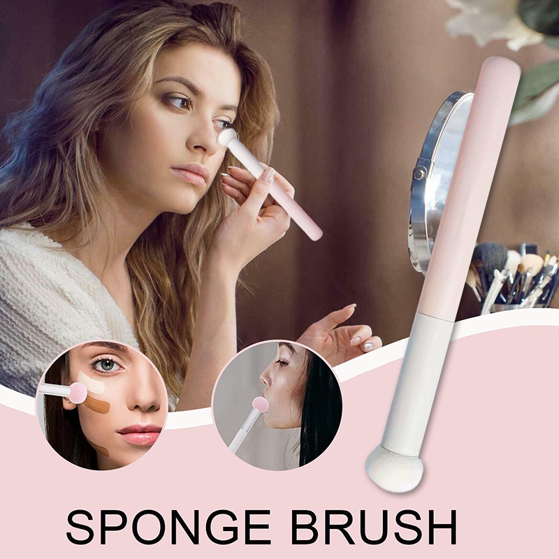 1 Pc Brush Spons Makeup Portable Bentuk Kepala Jamur Untuk Concealer