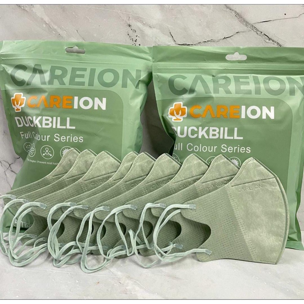 Duckbill CAREION Full Colour Series Mix Gradation Gradasi Warna Nude Grey  Shrimpink Matcha Series 4 ply Per Box isi 50 pcs