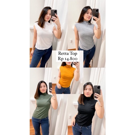 Vanesha Margaretta - Retta Top  / Turtle Neck Top / Inner Manset / Dalaman Wanita Basic