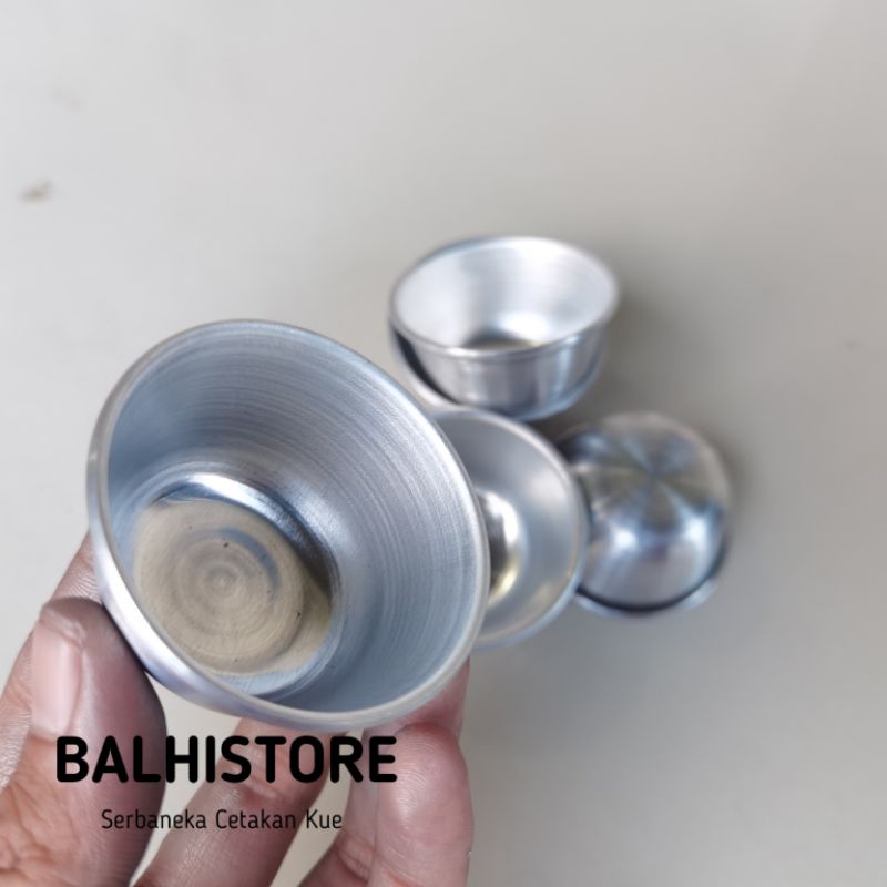 BLS022 Cetakan Kue Bulat Lonjong/ Cetakan Lompang / Loyang Kue Talam Aluminium