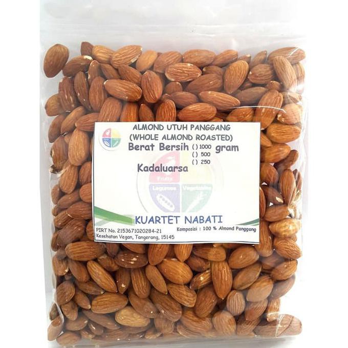 

1000Gr Roasted Almond - Kacang Almond Kupas Panggang - Oven - Matang - Mentarieka_Shop