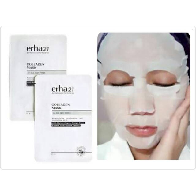 Erha Collagen Mask - MASKER WAJAH INSTAN PENGHILANG KERUTAN WAJAH