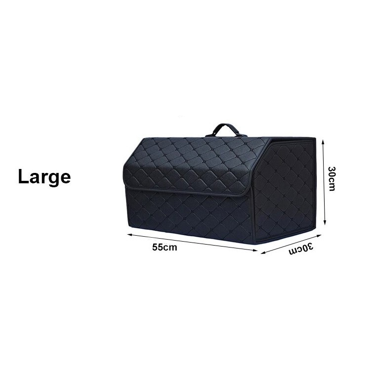 Tas Organizer Bagasi Mobil Car Storage Collapsible Container Box Size L - CP9 - Black