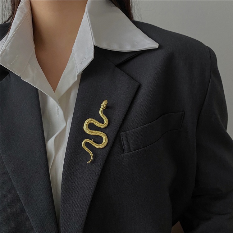 Snake Brooch Suit Accessories Personality Dark Trendy Punk