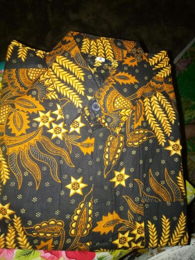 Kemeja Batik Pria Lengan Panjang Size M L Xl Xxl Bswart Batik Hrb026 Kenango Hem Panjang Padi