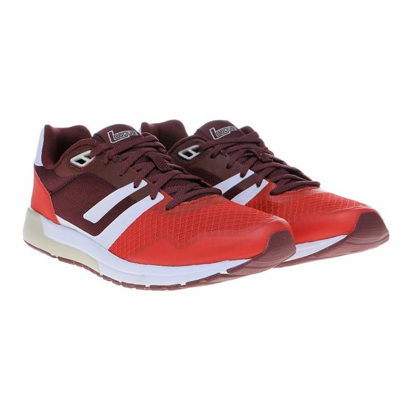 Sepatu League Sneakers Merah Cowo Strive Lite M Pria Original