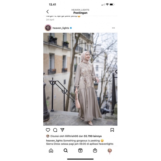 sierra dress heaven light