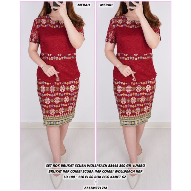 SETELAN ROK BATIK SETELAN SONGKET SCUBA BAJU KE GEREJA SETELAN WANITA SETELAN NATAL ASD 834455