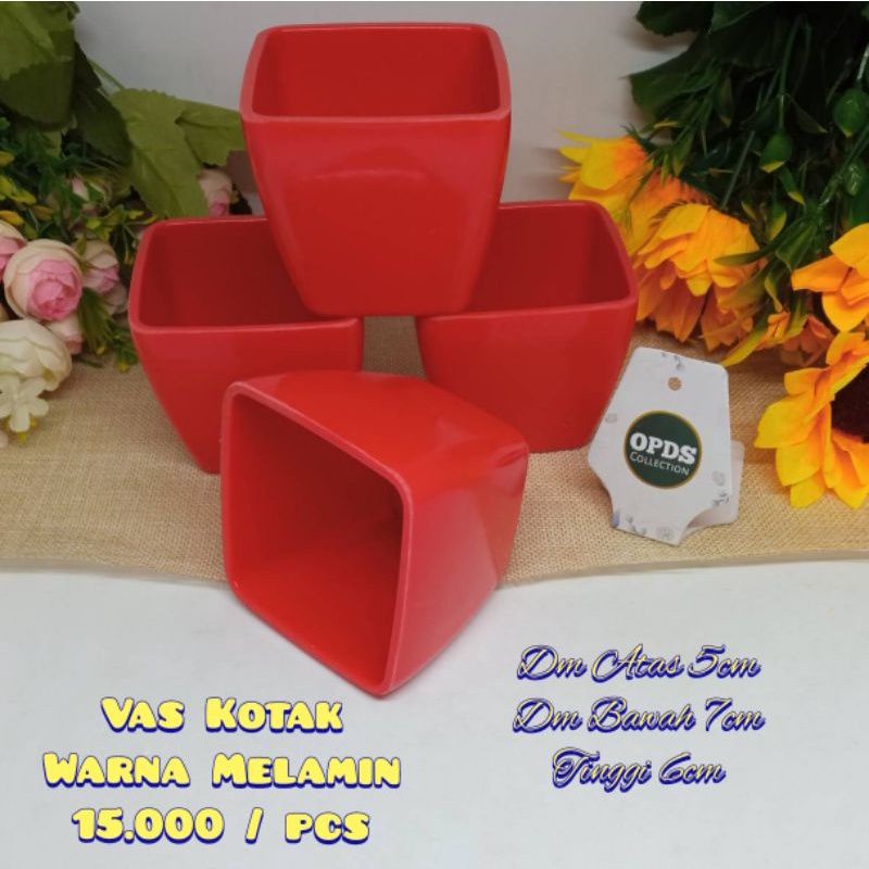 Pot Kotak Melamin Pot Bunga Pot Kotak Warna