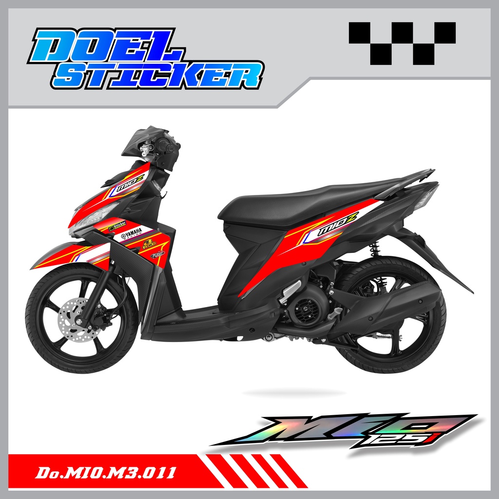 Sticker Striping Mio M3 , Mio Z , Mio 125 List Variasi Hologram pelangi,Crome Doel 011