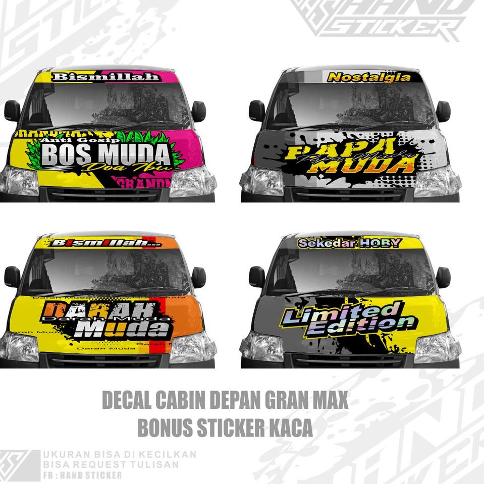 Harga Murah.. Decal Kabin Depan Grand Max Bisa Request Desain