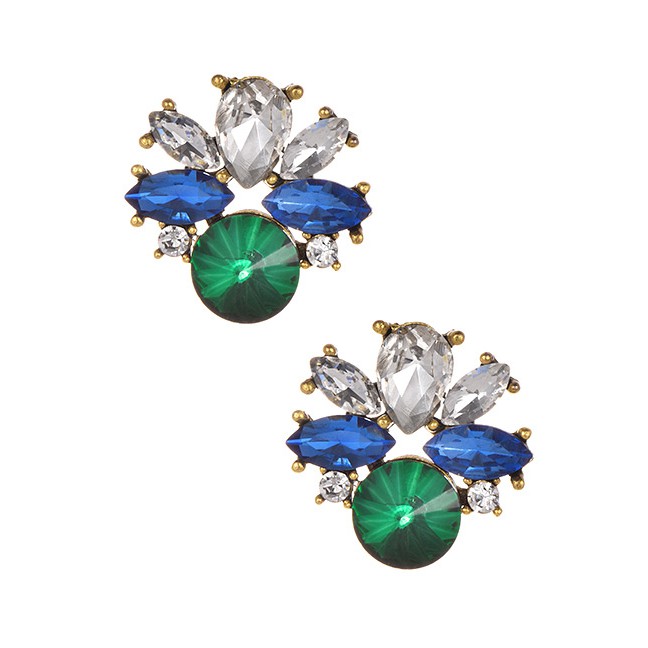 LRC Anting Tusuk Fashion Diamond Decorated Earrings