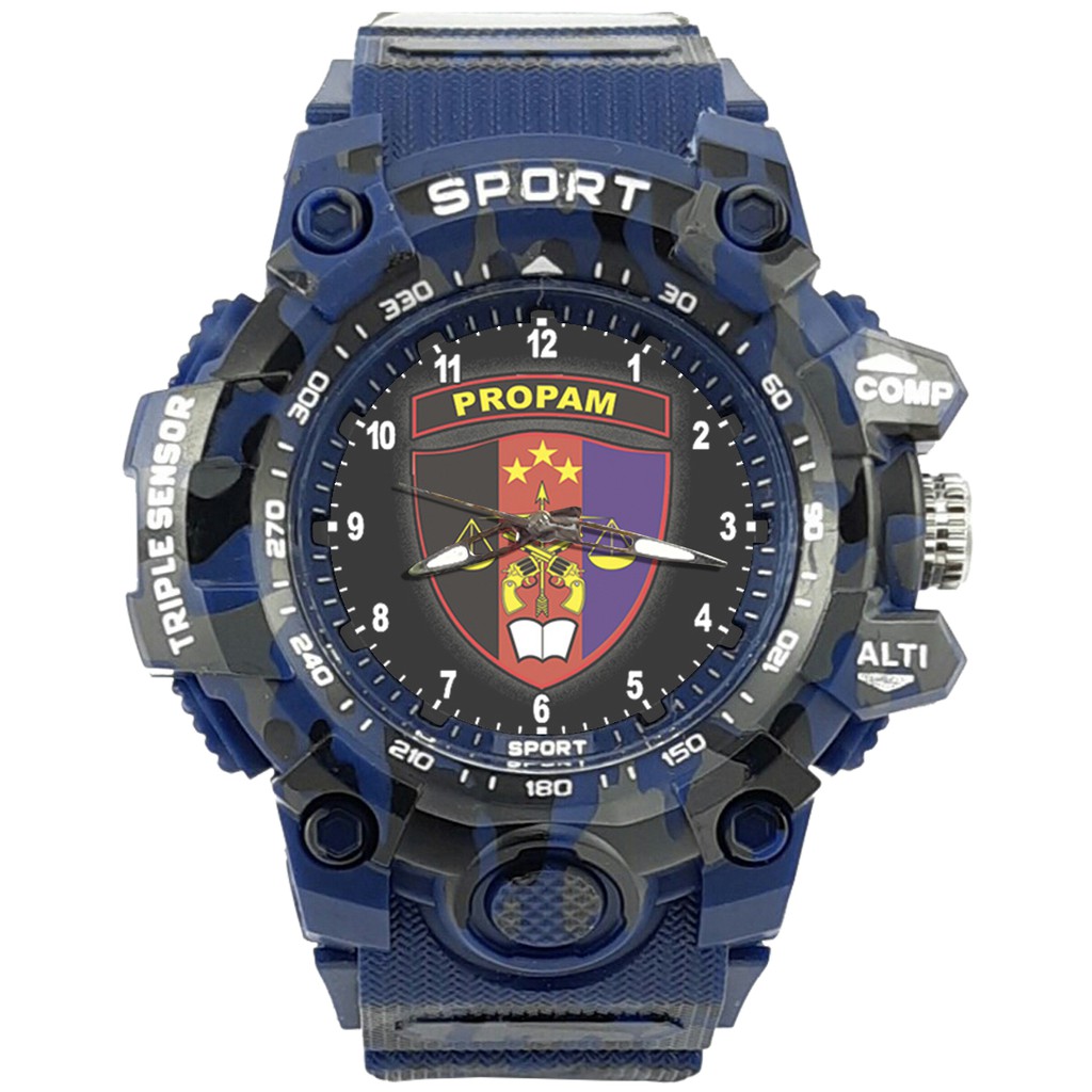 {Istimewa} Jam Tangan LOGO PROPAM 1 Biru Army Water Resistant