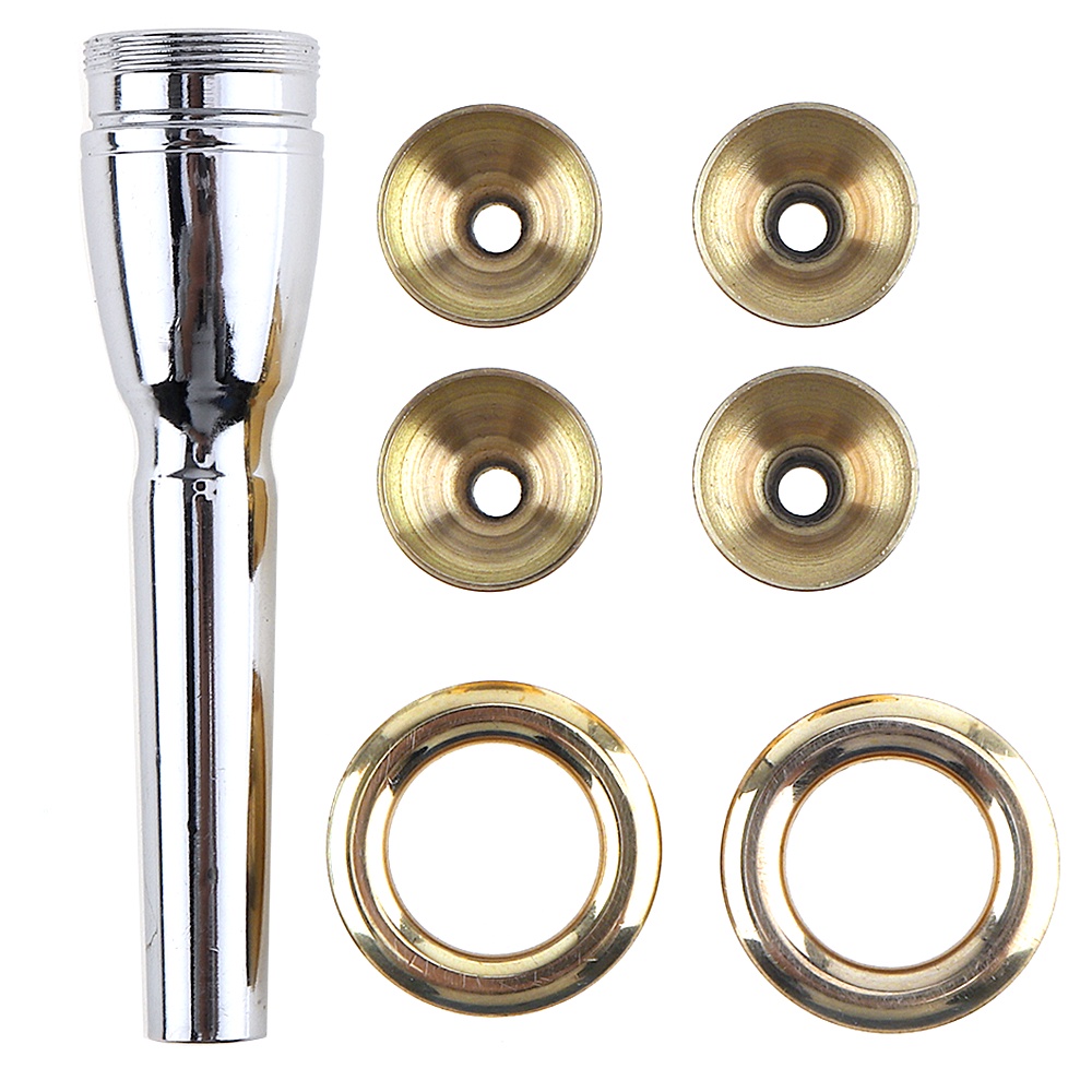 7pcs / set Trumpet Mouth 3C 5C 7C 1-1 / 2C Bahan Kuningan Dengan 2 Kepala Emas