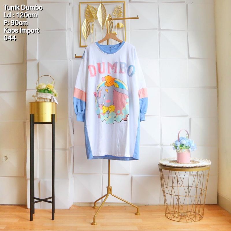 BJ Tunik Kaos Import Wanita Terbaru Jumbo Ld 120 Murah Anime Dumbo Tunic