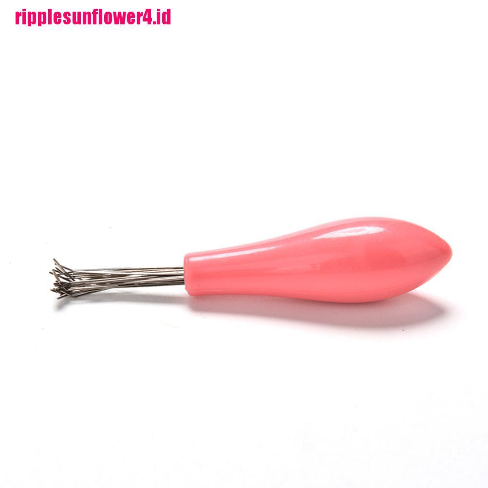 (Lady 's Gift) Sikat Pembersih Sisir Rambut Gagang Plastik Warna pink