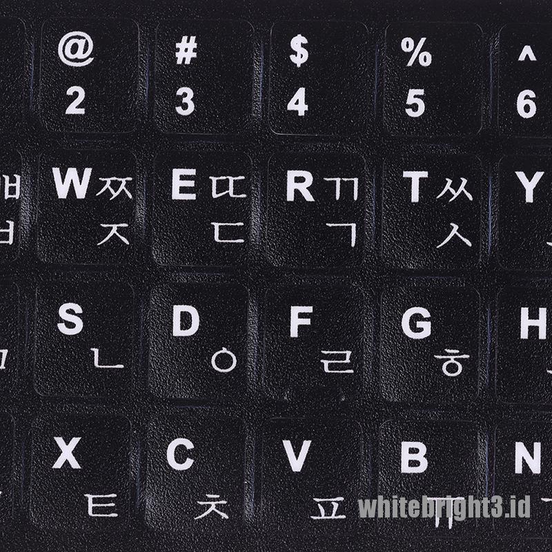 &lt; White3 &gt; 1Pc Stiker Pelindung Keyboard Motif Print Gaya Korea