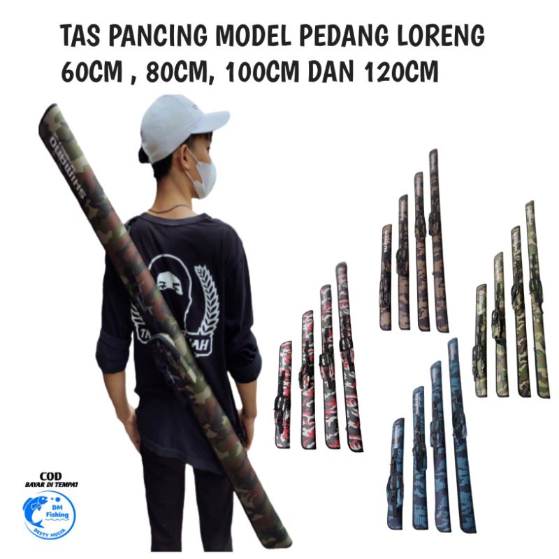 TAS PANCING HARD CASE  MODEL PEDANG  LORENG ARMY, COKLAT, BIRU DAN MERAH 60/80/100/120CM