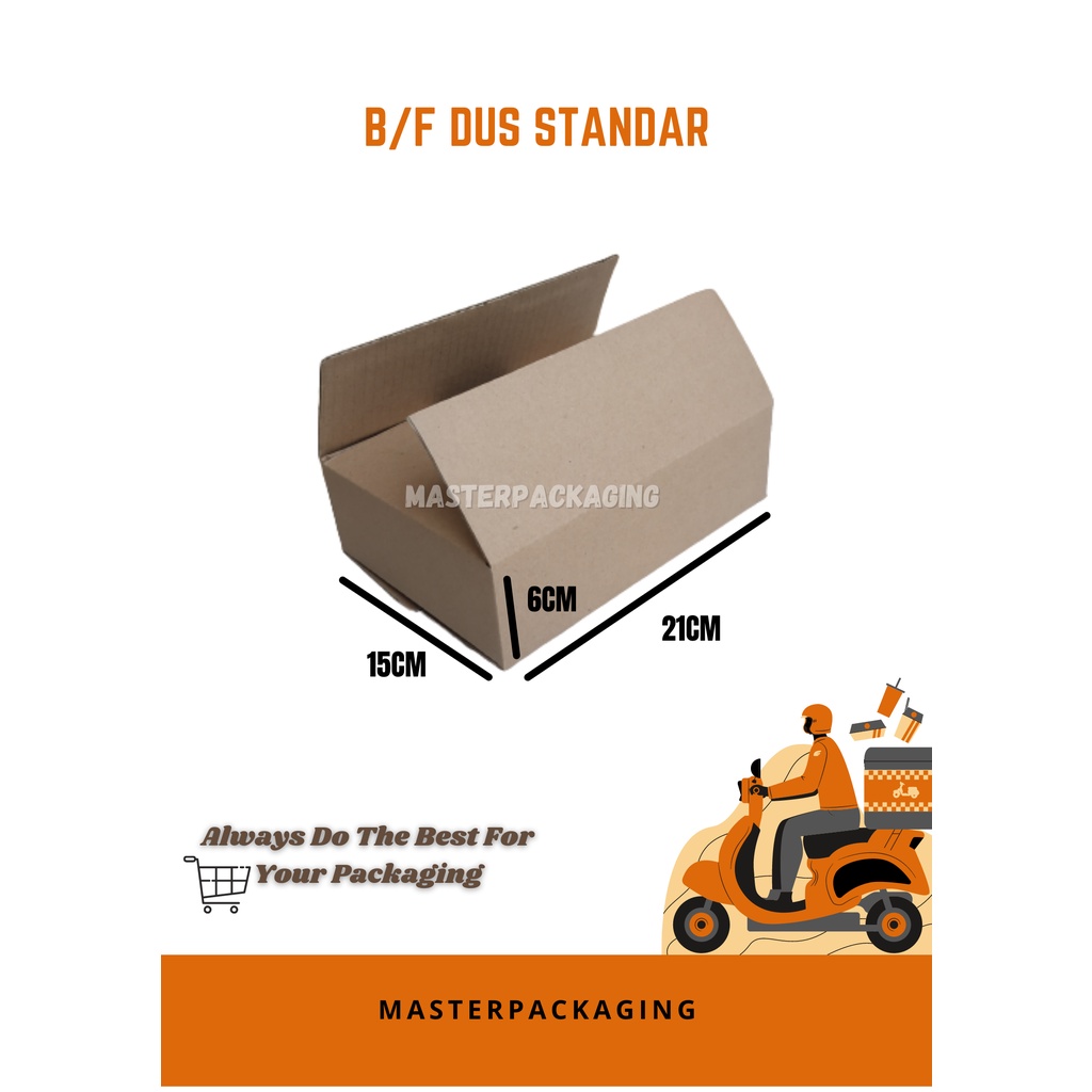 

Kardus/Dus/Box Baru Polos B flute uk. 21X15X6 (Finishing Lem)