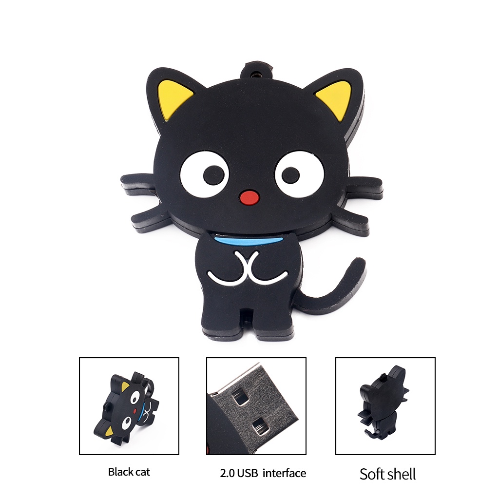 Usb Flash Drive Portable High Speed Bentuk Kucing Kapasitas 8GB / 16GB / 32GB / 64GB / 128GB