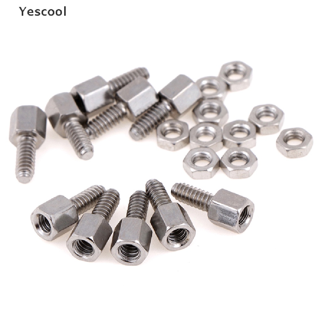 Yescool 10 Set Baut + Mur Ukuran 5 + 7mm