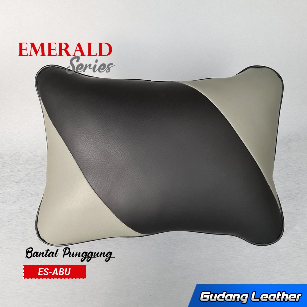 Bantal Pinggang / Bantal Punggung / Bantal Jok Mobil Kulit Sintetis - EMERALD SERIES