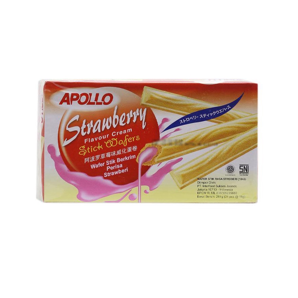 

APOLLO STICK WAFER STRAWBERRY 11 x 24 GR