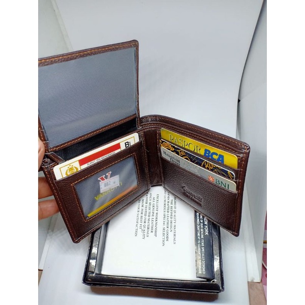 dompet laki.laki Dompet Kulit Asli Model standar Dompet Pria kulit