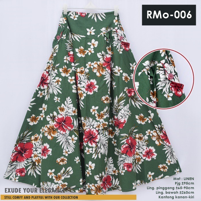 Rok Motif Terbaru / Rok Payung Motif / Rok Maxi / RMo