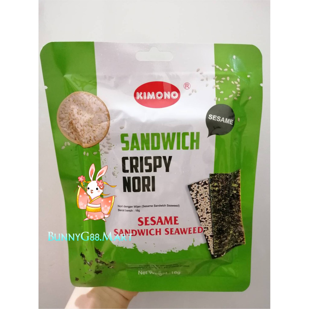 

[TERMURAH] KIMONO NORI RUMPUT LAUT WIJEN 16G/ CRISPY SEAWEED NORI SESAME SNACK/SNEK CEMILAN ANAK