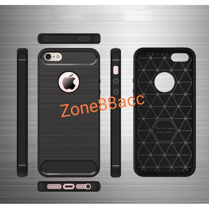 Silicon Case Iphone 5 5s 5SE Softcase iPAKY Carbon Casing Cover TPU