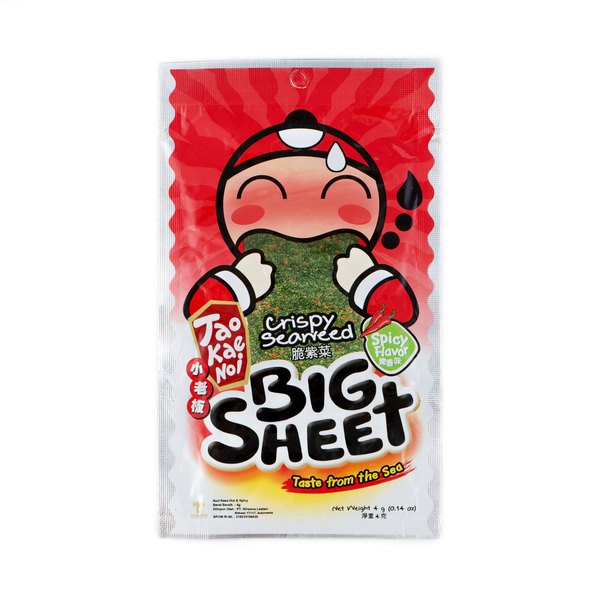 

Taokaenoi Crispy Seaweed Big Sheet Spicy Flavor 4gr