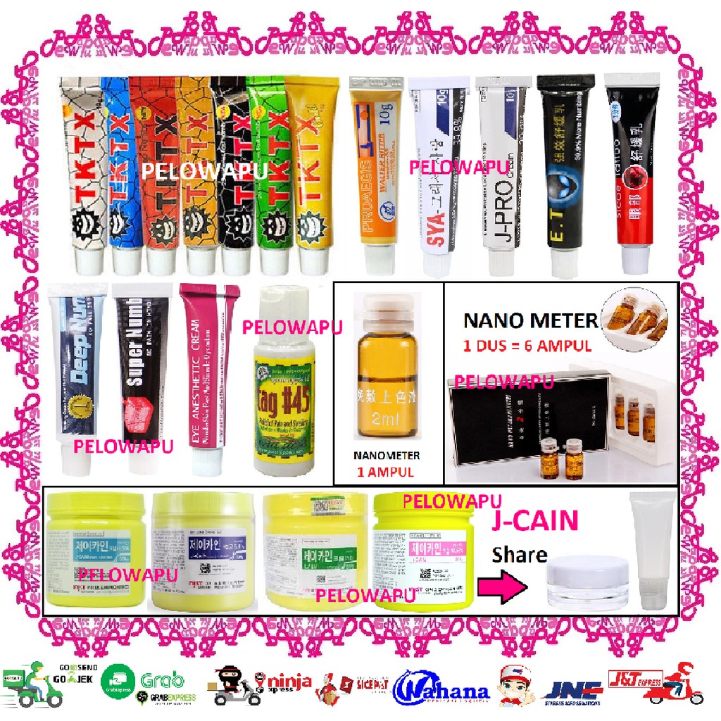 TKTX JCAIN J-CAIN SICOE ET JPRO J-PRO PROAEGIS SYA TAG45 NANO METER NANOMETER ANESTESI ANASTESI NUMB