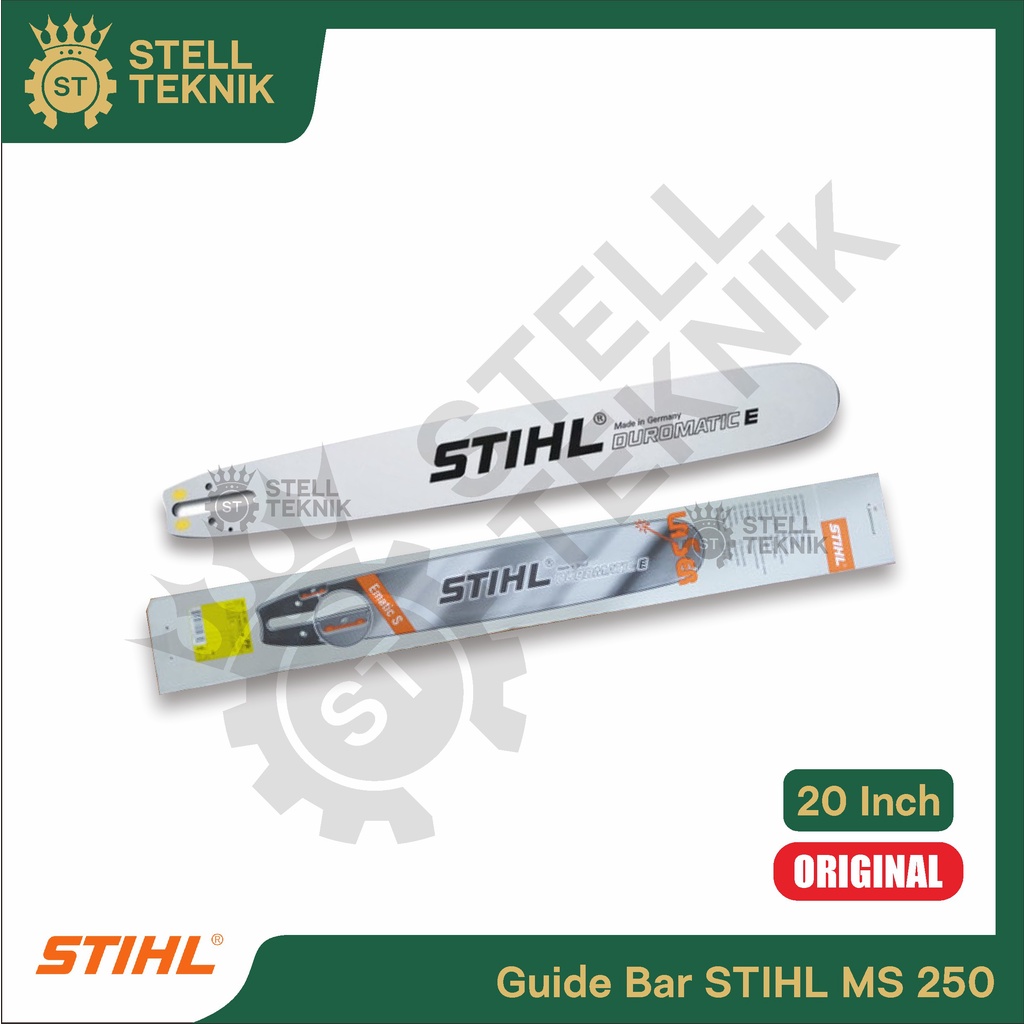 Guide Bar Gergaji Mesin STIHL MS 250 20" Inch Original / Guide Bar Chainsaw Senso STIHL MS 250 20" I