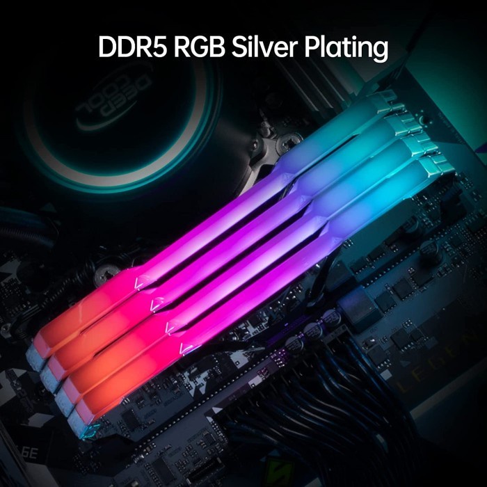 RAM Netac Shadow RGB DDR5 16GB (2X8GB) 4800MHz CL40 Silver