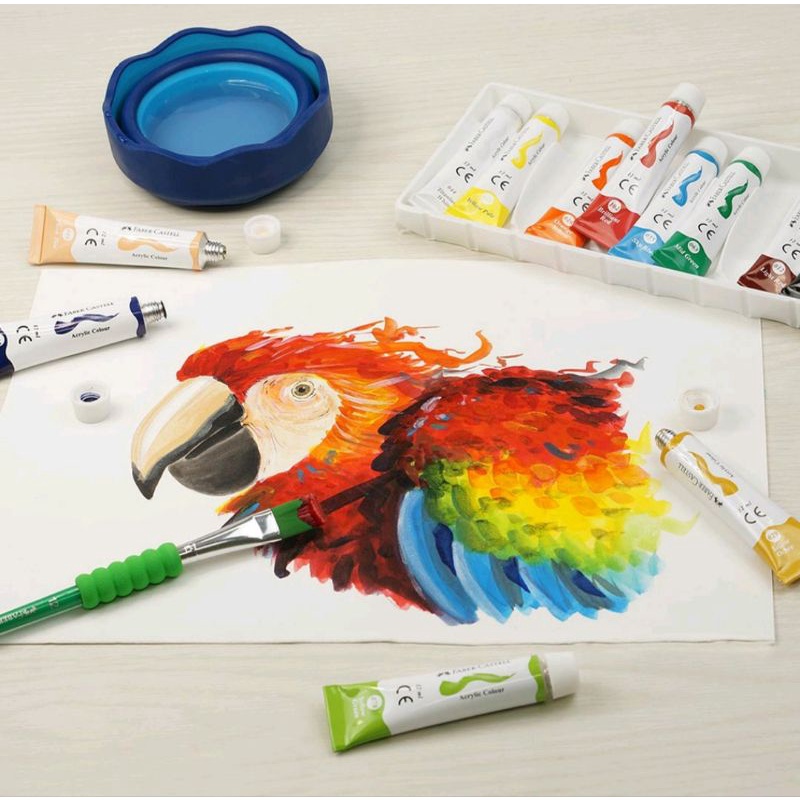 

RK Cat air akrilik / Cat Acrylic 12 warna Faber Castell