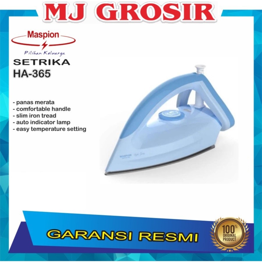 PROMO SETRIKA MASPION HS 365 HS365 TEFLON CLASSIC DRY IRON