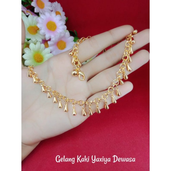 GELANG KAKI RUMBAI DEWASA GELANG KAKI YAXIYA GELANG LAPIS EMAS GELANG KAKI RUMBAI INDIA