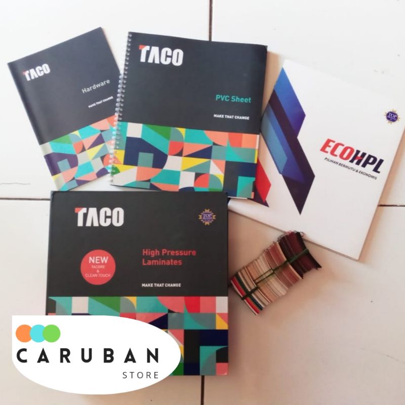 Paket Katalog Taco HPL Lengkap Katalog Taco HPL - Eco HPL - Taco Sheet - Taco Edging Tako ejing tako